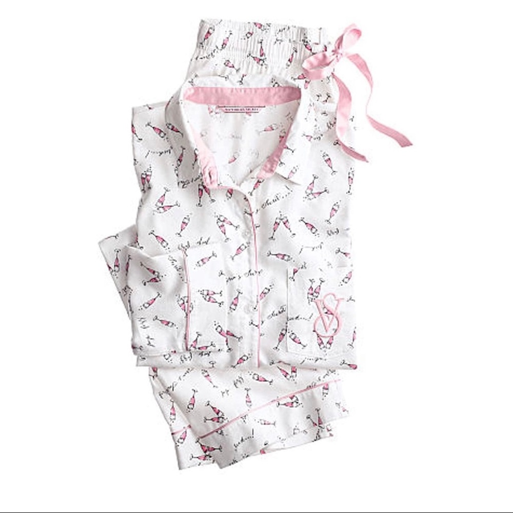 Victoria's Secret Champagne Glass PJ Set